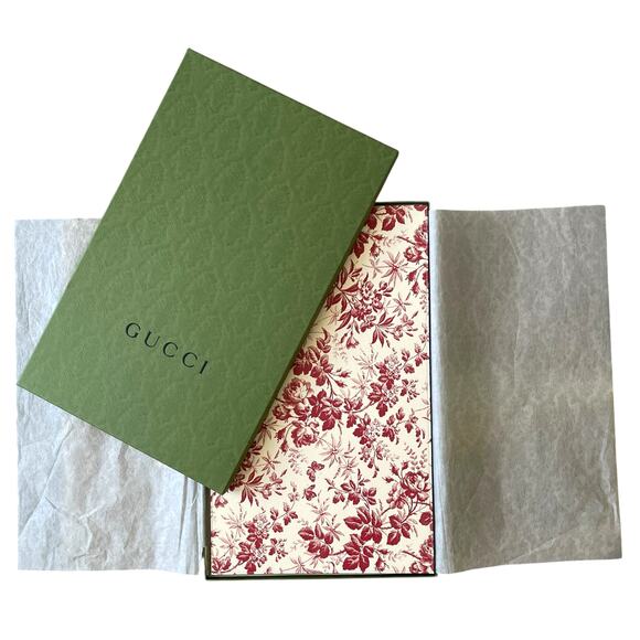 GUCCI Herbarium Pet Feeding Mat Leather Red & Cream Designer Pet Accessory NEW - Picture 7 of 15